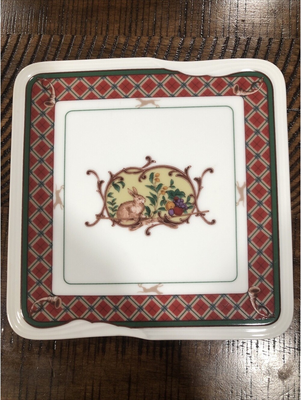 Vintage Noritake Royal Hunt 6 1/2” Porcelain Trivets Sri Lanka